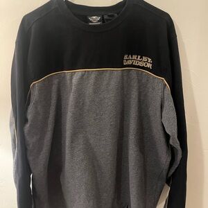 Harley-Davidson 110th Anniversary 100% Cotton 2XL Black and Gray Long Sleeve